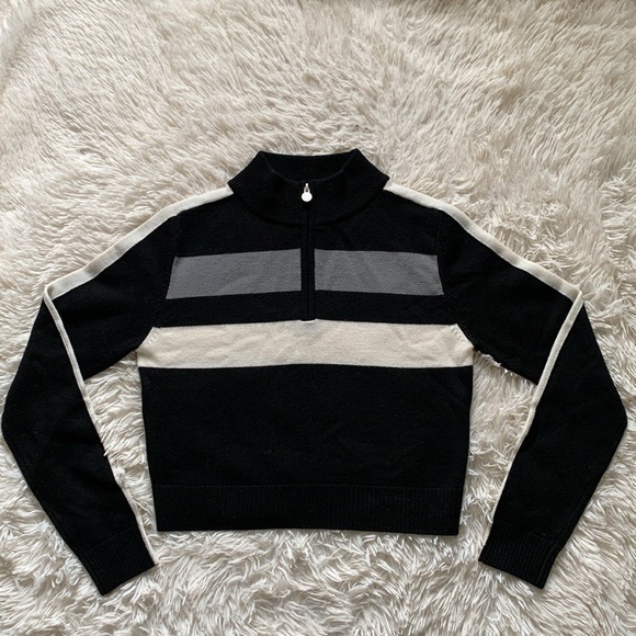 NWT perfect moment Mania black crop sweater - Picture 7 of 10